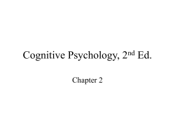 Cognitive Psychology, 2nd Ed.