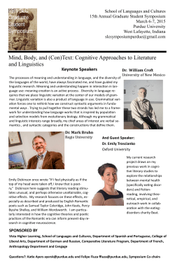 Cognitive Approaches to Literature and Linguistics