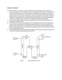 Problems for Module III III.1 CO2 in stack gases is usually