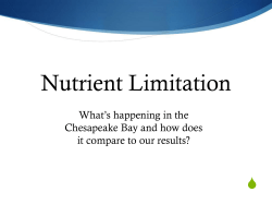 Nutrient Limitation