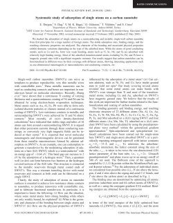 Systematic study of adsorption of single atoms on a carbon nanotube