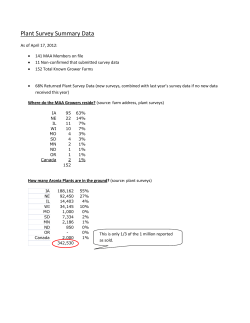Plant Survey Summary Data - Midwest Aronia Association