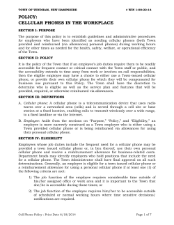 policy: cellular phones in the workplace
