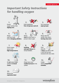 Important Safety Instructions for handling oxygen