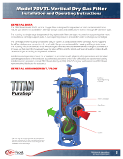 Model 70VTL Vertical Dry Gas Filter