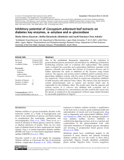 Inhibitory potential of Gossypium arboreum leaf extracts on diabetes