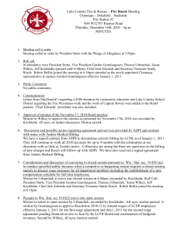 6. Discussion and possible action regarding