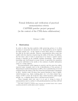 Formal definition and verification of practical - CAPPRIS
