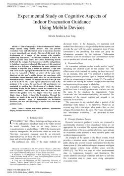 Experimental Study on Cognitive Aspects of Indoor
