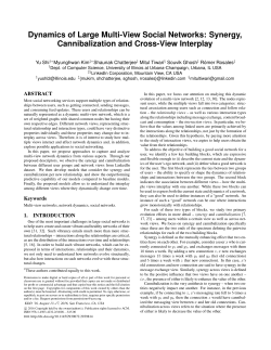 Dynamics of Large Multi-View Social Networks: Synergy