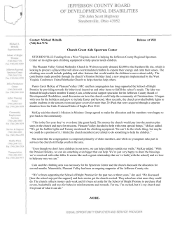 Pleasant Valley Grant - Jefferson County Board of Developmental