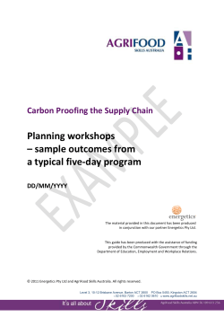7 Resource efficiency opportunities plan