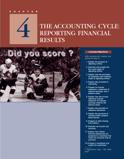 4 THE ACCOUNTING CYCLE: REPORTING FINANCIAL RESULTS