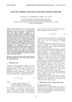2. Thermoelectric Cooler MODELING - Scientific Bulletin of Electrical