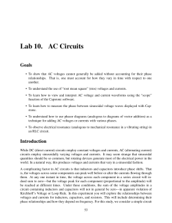 Lab 10. AC Circuits