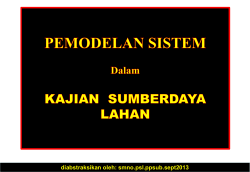 metil pta pemodelan analisis sistem tanah dan air