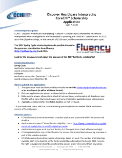 to the Scholarship Application