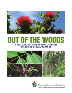 out of the woods - Union of Concerned Scientists