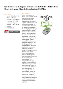 PDF Review The Ketogenic Diet for Type 1 Diabetes: Reduce Your