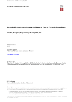 Mechanical Pretreatment to Increase the Bioenergy