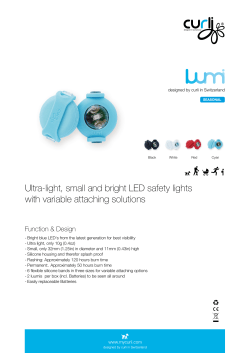 Ultra-light, small and bright LED safety lights with