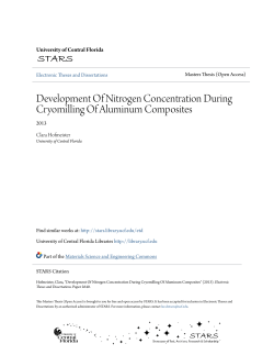 Development Of Nitrogen Concentration During