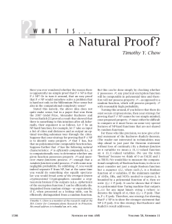 a Natural Proof? - American Mathematical Society