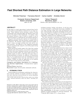 Fast Shortest Path Distance Estimation in Large Networks