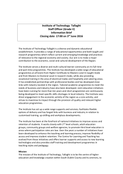 Training Courses Attended - Institute of Technology Tallaght