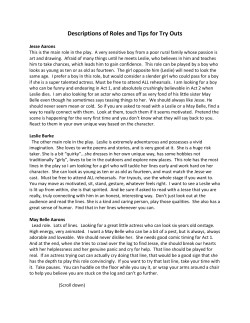 Tips for Tryouts! - Truckee Community Theater