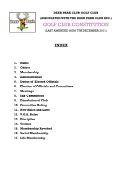 golf club constitution