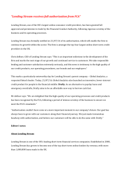 Lending Stream receives full authorisation from FCA