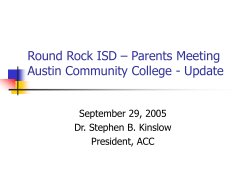 Round Rock Chamber of Commerce AUSTIN COMMUNITY COLLEGE