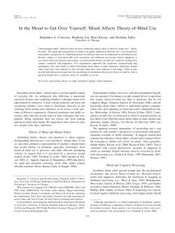 In the Mood to Get Over Yourself: Mood Affects Theory-of