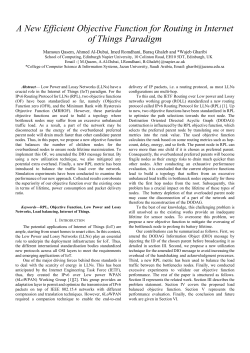 A New Efficient Objective Function for Routing in Internet of