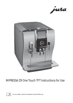 Instructions for use IMPRESSA Z9 One Touch TFT
