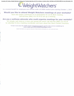 Currently UCC holds a Weight Watchers meeting every Tuesday