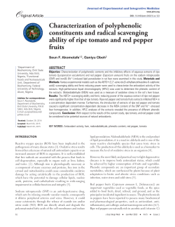 Characterization of polyphenolic constituents and
