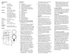 SPECIFICATIONS Ranges: FIGURE 1: DESCRIPTION 3-1 LCD 3