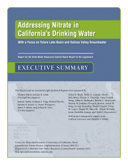 Addressing Nitrate in California`s Drinking Water
