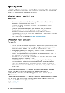 Speaking notes What students need to know: What