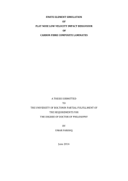 finite element simulation of flat nose low velocity impact behaviour of