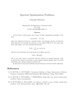 Spectral Optimization Problems