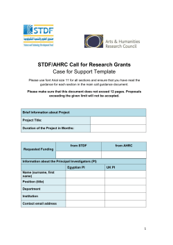 Case for Support Template