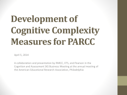 PARCC Text Complexity and Cognitive Complexity Measures