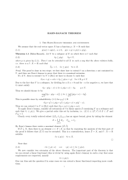 Hahn Banach theorem - SISSA People Personal Home Pages