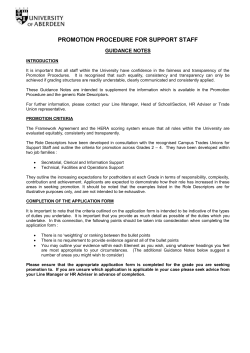 Guidance Notes for Applicants