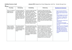 E-Safety Governor Audit January 2016