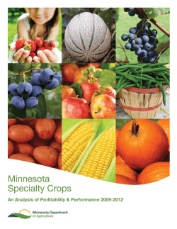 Minnesota Specialty Crops - the Minnesota Department of Agriculture