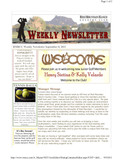 TENNIS BALLS Tennis News - Red Mountain Ranch Country Club